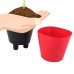 Office Plastic Square Design Self Watering Planter Flowerpot Container Red   